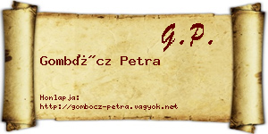 Gombócz Petra névjegykártya